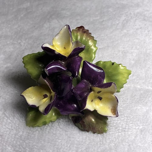 Vintage porcelain brooch with - brooch,