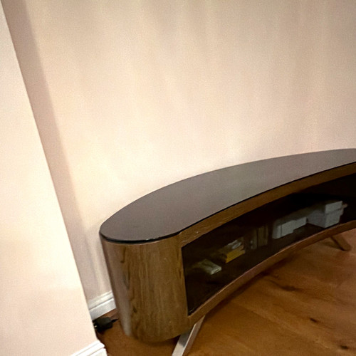 Curved wood stand glass - curved,