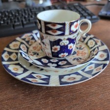 Antique Sutherland Coffee trio Imari pattern 