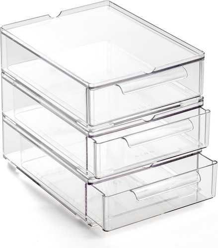 Clear stackable storage - |,