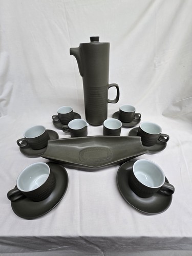 Denby chevron dark green tea - chevron,