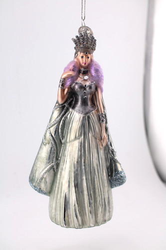Glass snow queen - queen, bauble
