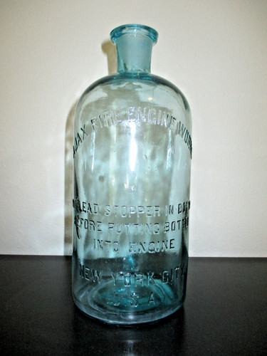 Antique glass fire - -,