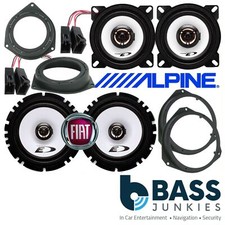 Fiat Grande Punto / EVO ALPINE 800 Watt 2 Way Front & Rear Door Car Speakers Kit