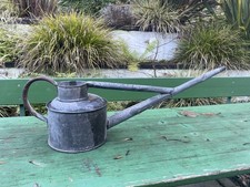 Vintage longneck galvanised watering can water tight original garden chic