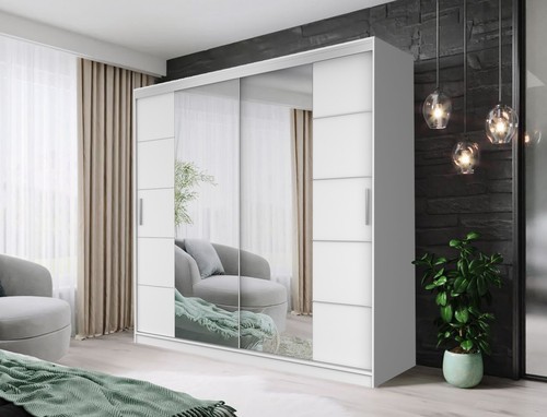 Modern sliding door - door, mirrored