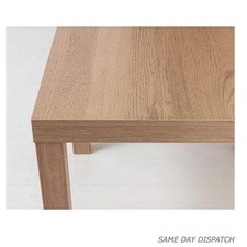IKEA Lack Side Table, 55x55 cm, Easy to Assemble, Low Weight Easy to Move [Oak}