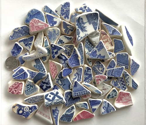 Sea glass style - glass, pottery