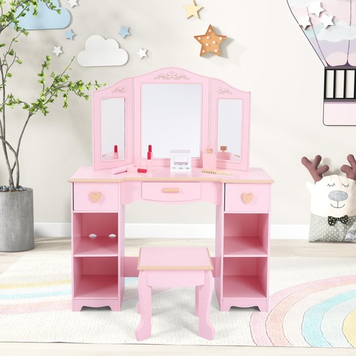 Children wooden vanity table