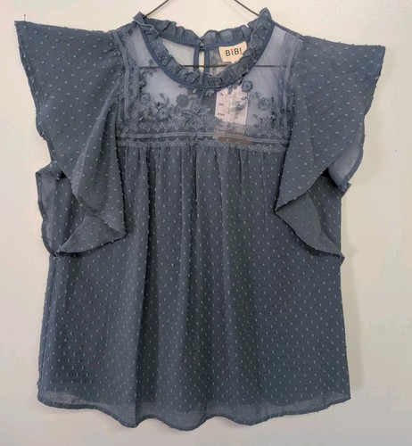 Bibi blue swiss dot - blue,