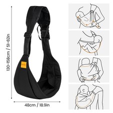 Baby Carrier Wrap Adjustable & Portable Sling for Newborn to Toddler 130cm-158cm