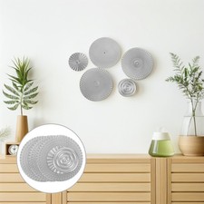5pcs Silver Metal Wall