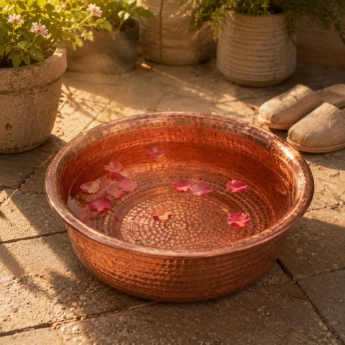 Copper basin decorative - copper,
