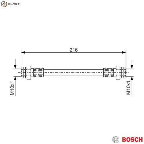 Brake hose 987 476 529 - 987, for