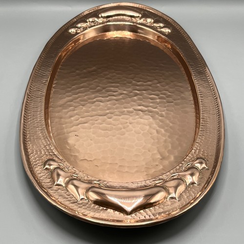 Large antique copper tray art - tray,