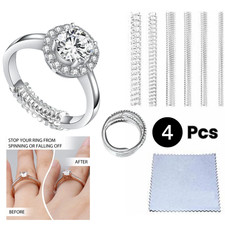 Ring Sizer Adjuster for Loose Rings Rings Spacer,Tightener and Guards-4Pcs