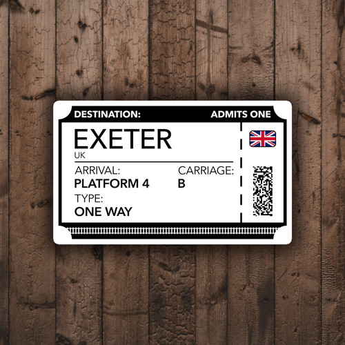 Exeter train ticket glossy - ticket,