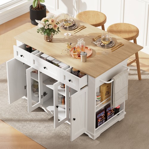 Kitchen island wheels - on,