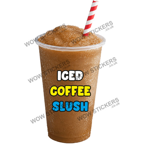 Iced coffee slush sticker ice - iced,