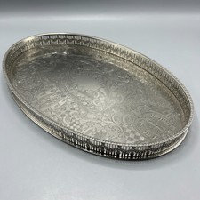 Vintage Silver Plate Tray Oval