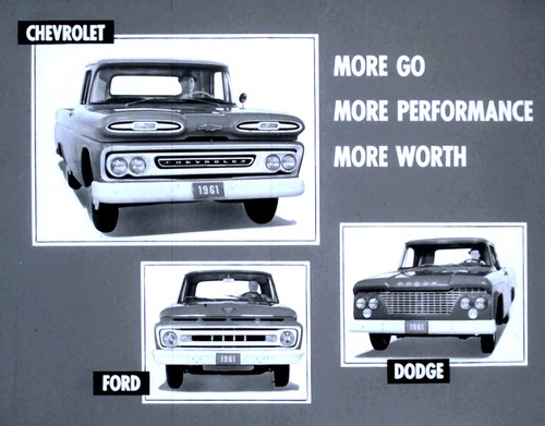 1961 chevrolet pickup compared - chevrolet,