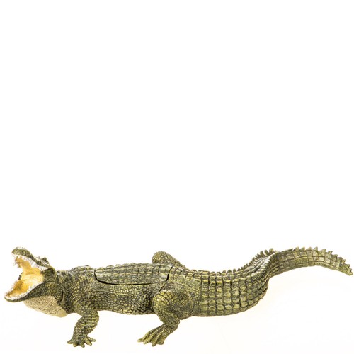 Sculpture bronze crocodile