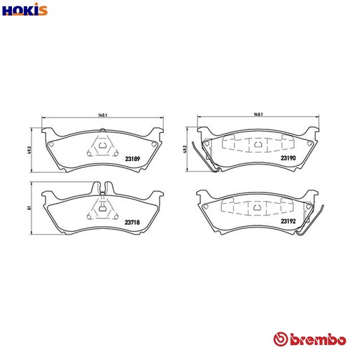 Brake pad set disc - brake,