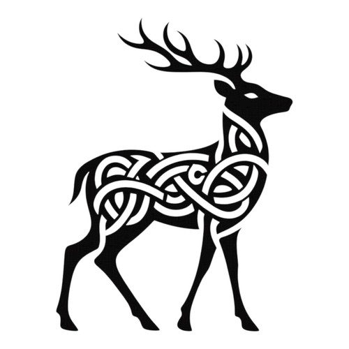 Celtic knot deer - deer, decal