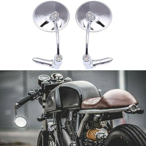 Chrome round motorcycle - round, 7/8"