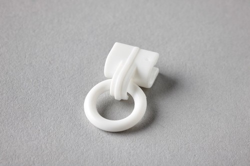 White clip ring roman blind - clip,