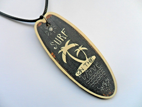 Unusual wooden surfboard - wooden,