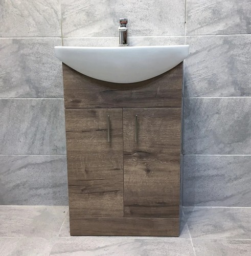 Vanity unit walnut oak finish - oak,