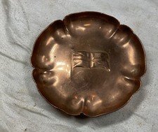 Vintage JS&S Sankey Copper pin dish Union Jack British Flag Ash Tray J.S.&S Old