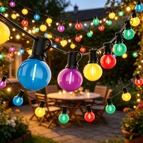 Coloured garden string festoon - coloured,