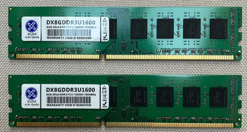 Xum 16gb ddr3 - 8gb,