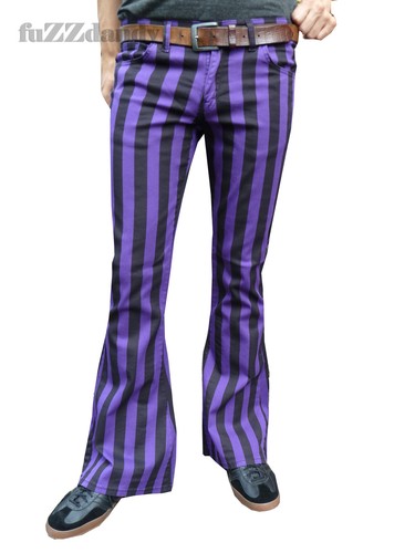 Mens purple black striped - black,