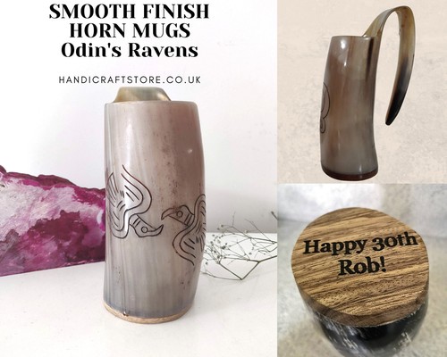 Real horn mug personalized - real,