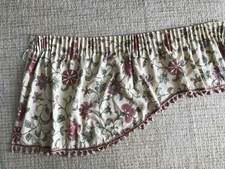 Dorma V&A Kalamkari Curtain Pelmet Valance 120" wide Tassel Fringe Vintage