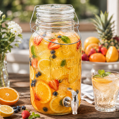 Glass drinks dispenser - 3.6l,