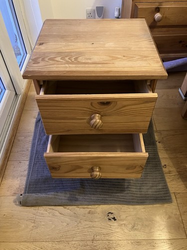 Solid pine bedside cabinet - bedside,