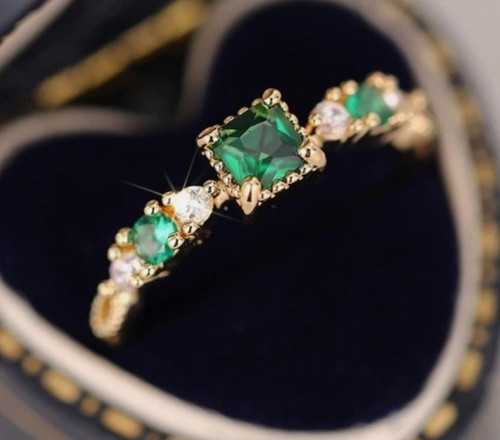 18k gold plated square - ,