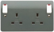 MK Electric 2 Gang Switched