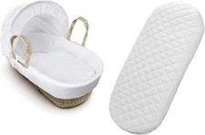 Baby Moses Pram Basket Mattress 4CM Extra Thick Soft Comfy & Cushy UK All sizes