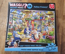 Wasgij Mystery 28: Feline Frenzy 1000 Piece Jigsaw Puzzle Jumbo