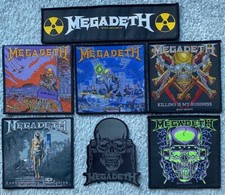 Megadeth Selection Of Official Sew On Patches Slayer Metallica Pantera