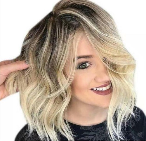 Women bob blonde long curly - long,