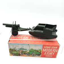 Vintage GREEN BREN GUN CARRIER LONE STAR TANK MILITARY METAL DIECAST w/box