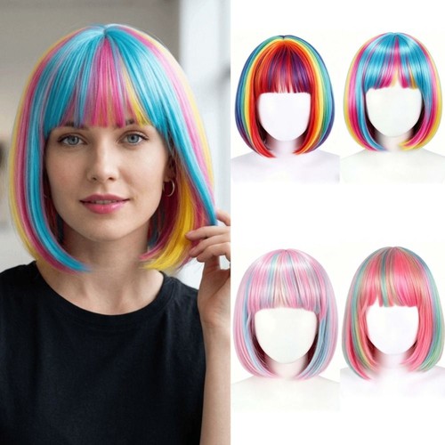 Synthetic wig with - synthetic, bangs