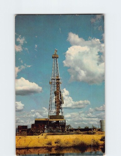 Postcard drilling rig - postcard,
