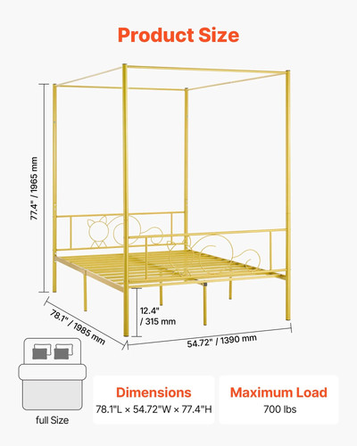 Full size canopy bed - full,